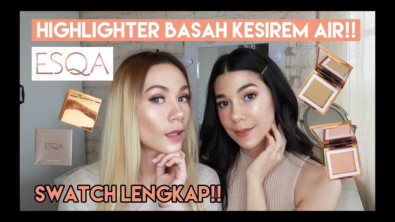 ESQA Highlighter Travel Collections Review Jujur & Swatches + Femme Cosmetic | SHE&CAT