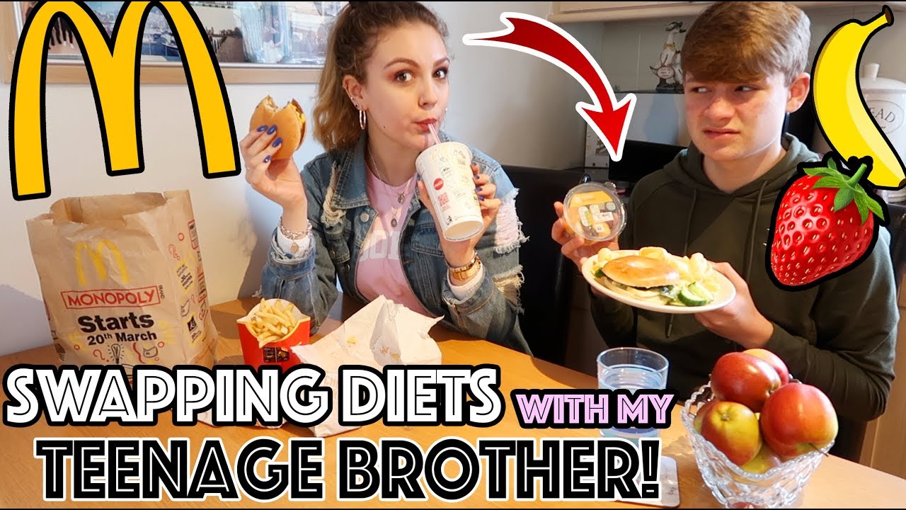 I SWAPPED DIETS WITH MY TEENAGE BROTHER FOR 24HOURS!