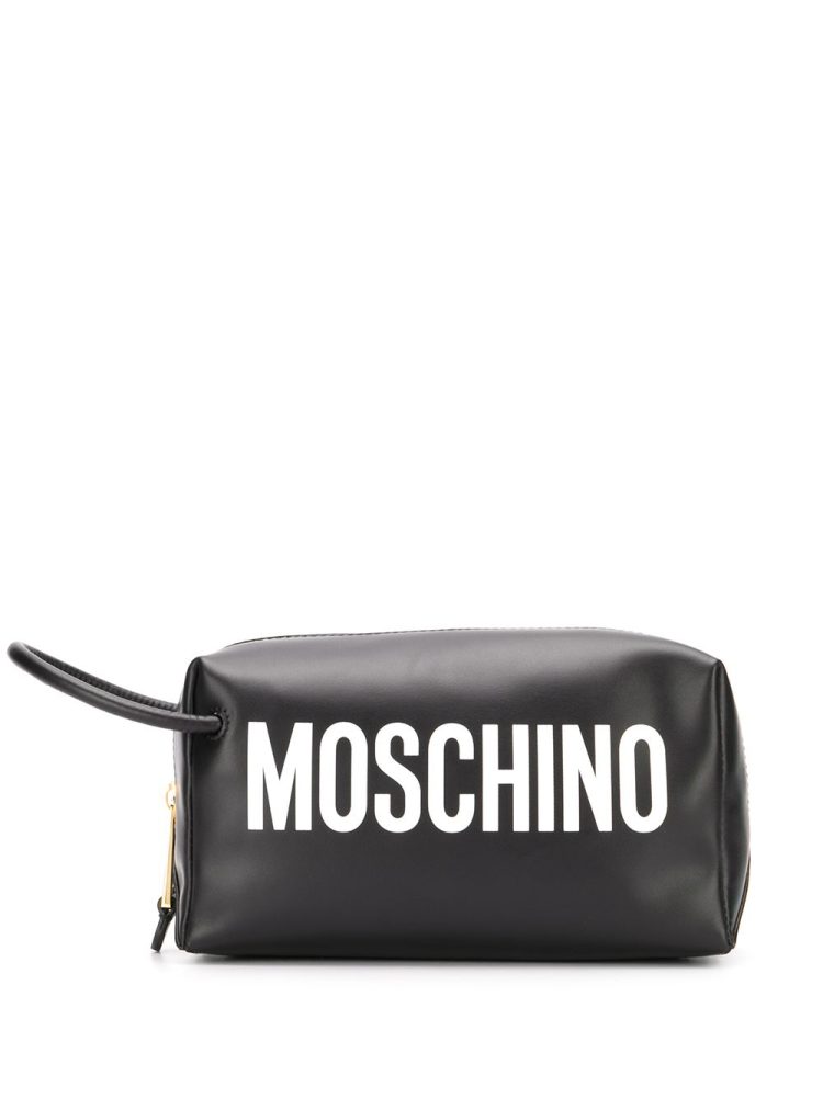 Moschino logo cosmetic case - Black - Moschino