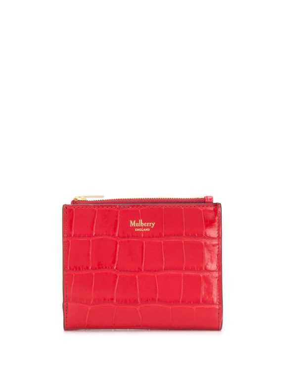 Mulberry embossed compact wallet - Red - Mulberry
