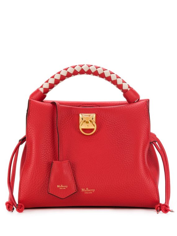 Mulberry small Iris heavy grain tote bag - Red - Mulberry