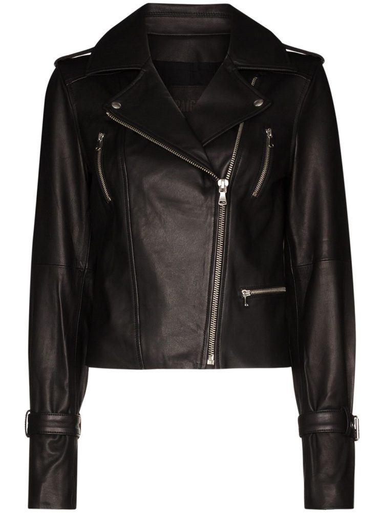 PAIGE Rayven leather biker jacket - Black - PAIGE