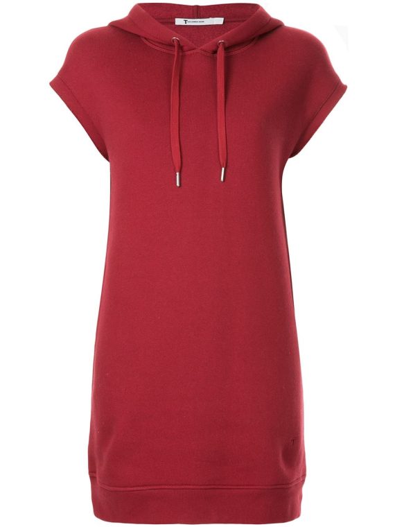 T By Alexander Wang dence fleece hoodie dress - Red - T By Alexander Wang