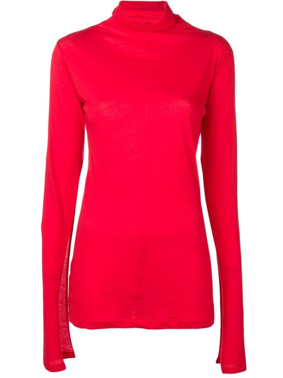 UNRAVEL PROJECT slit sleeve jumper - Red - UNRAVEL PROJECT