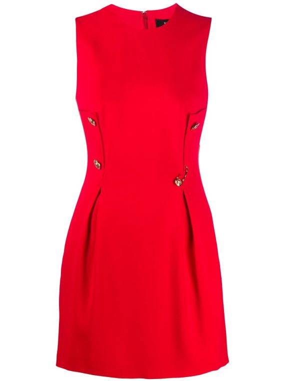 Versace buttoned safety-pin dress - Red - Versace