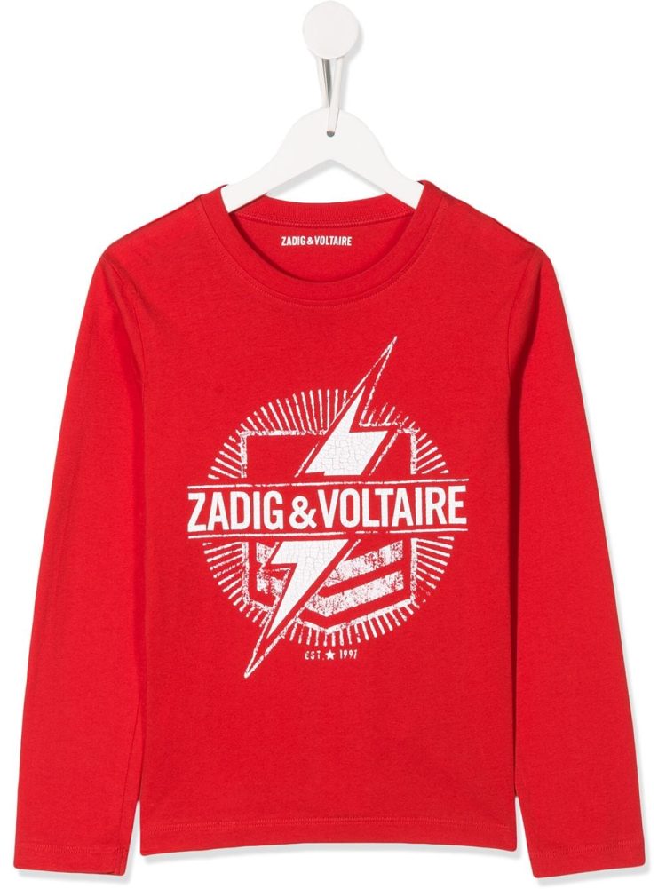 Zadig & Voltaire Kids Kita graphic-print sweatshirt - Red - Zadig & Voltaire Kids
