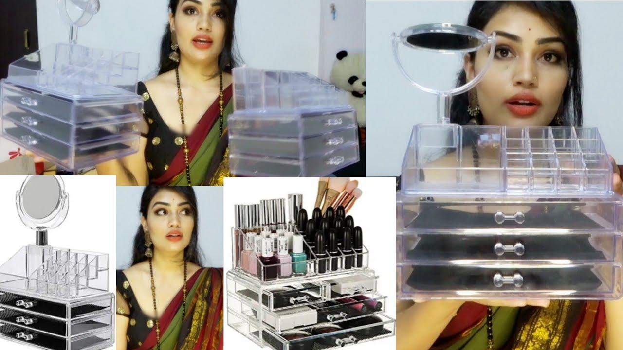 cosmetic makeup 💅💄jwellery📿✨🔅 storage/amazon online shopping review/pure acralic lipstick storage