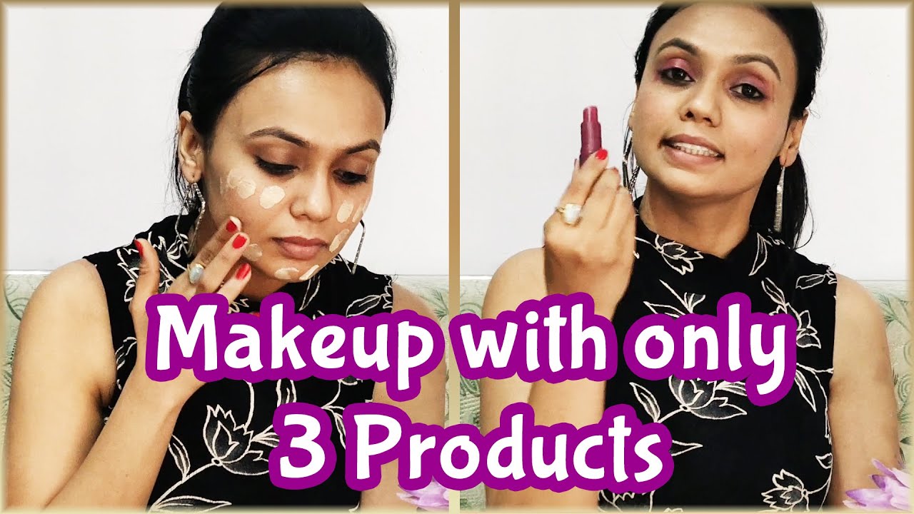 Makeup with only 3 Products in Hindi | Makeup For Beginners | Beauty Tips | Pebbles Hindi
