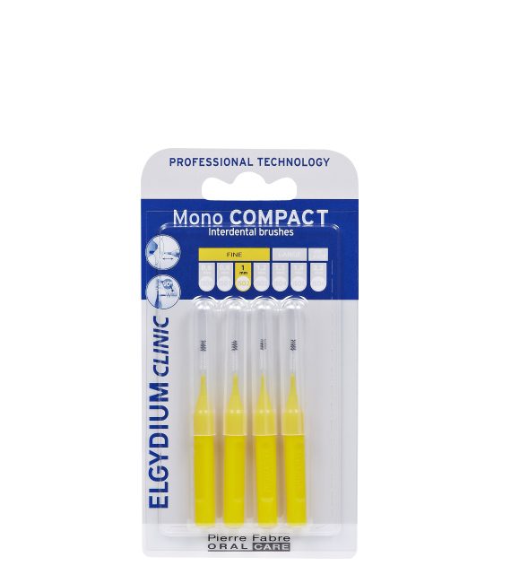 Elgydium Clinic Mono Compact Interdental Brushes Yellow x4 - Elgydium