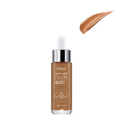 L'Oréal Accord Parfait Nude Plumping Tinted Serum-7-8 Tan-Deep - L'Oréal Paris