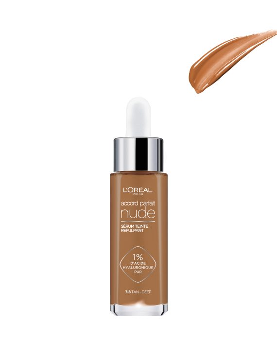L'Oréal Accord Parfait Nude Plumping Tinted Serum-7-8 Tan-Deep - L'Oréal Paris