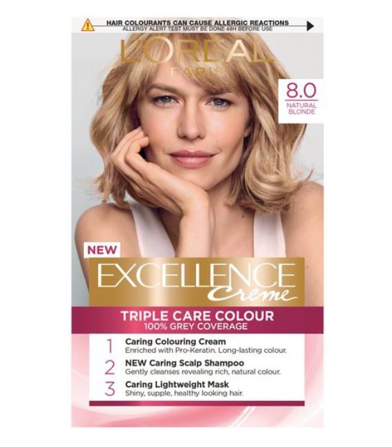 L'Oréal Excellence Crème Permanent Hair Color 8.0 Natural Blonde - L'Oréal Paris