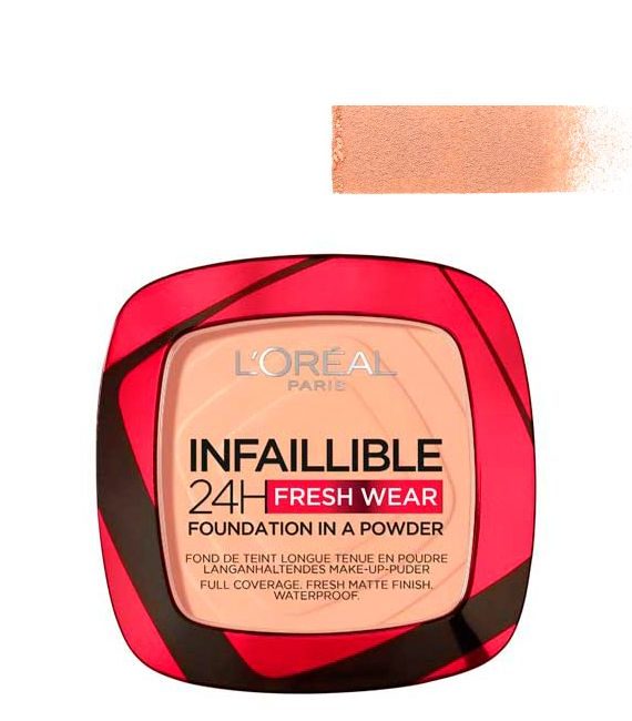 L'Oréal Infaillible 24h Fresh Wear Foundation in a Powder 245 Golden Honey 9g - L'Oréal Paris