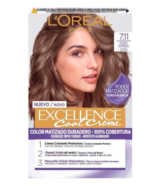 L'Oréal Paris Excellence Cool Creme Permanent Hair Color 7.11 Ultra Ash Blonde - L'Oréal Paris