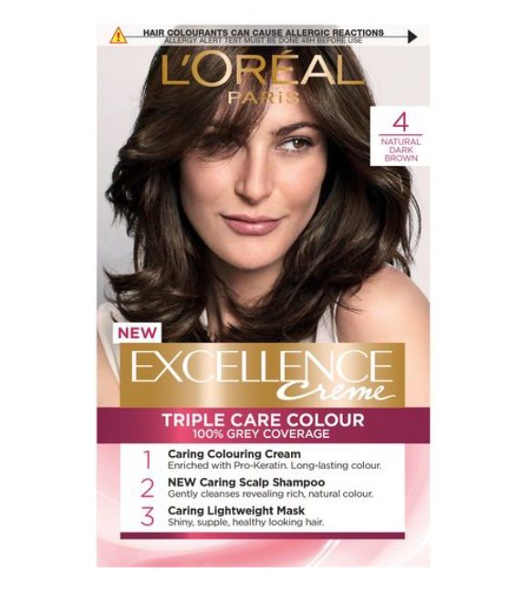 L'Oréal Paris Excellence Crème Permanent Hair Color 4.0 Natural Dark Brown - L'Oréal Paris