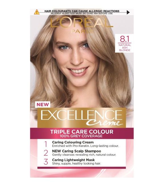 L'Oréal Paris Excellence Crème Permanent Hair Color 8.1 Natural Ash Blonde - L'Oréal Paris