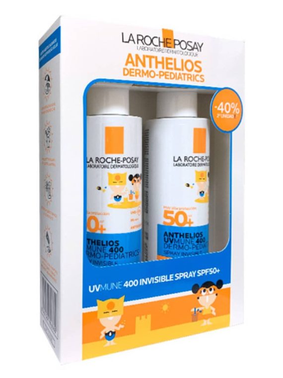 La Roche Posay Anthelios Dermo-Pediatrics UVMune 400 Invisible Spray SPF50+ Pack 2x200ml - La Roche-Posay
