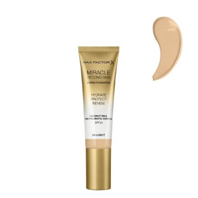 Max Factor Miracle Second Skin Foundation Light 30ml - Max Factor