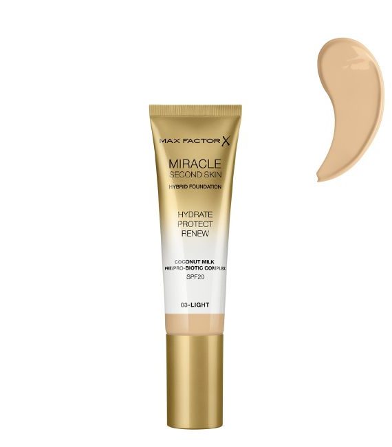 Max Factor Miracle Second Skin Foundation Light 30ml - Max Factor