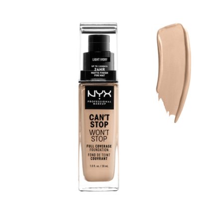 NYX Can't Stop Won't Stop Full Coverage Foundation Light Ivory 30ml - NYX Professional Makeup